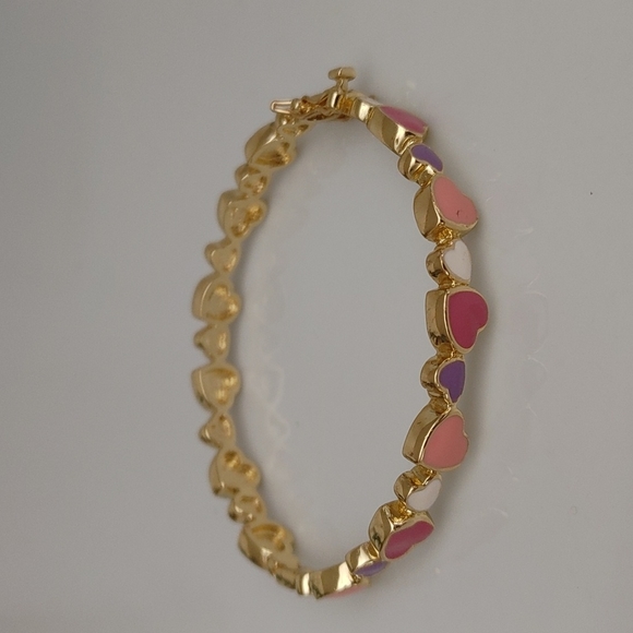MTS Enamel Heart Bangle Bracelet. - Picture 1 of 8